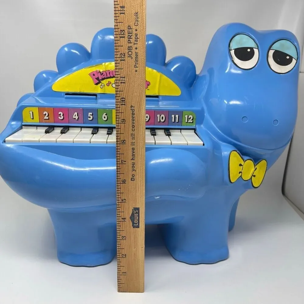 Pianosaurus Vintage Toy Piano Dinosaur Blue By Proll 1997 Kids Child Saurus